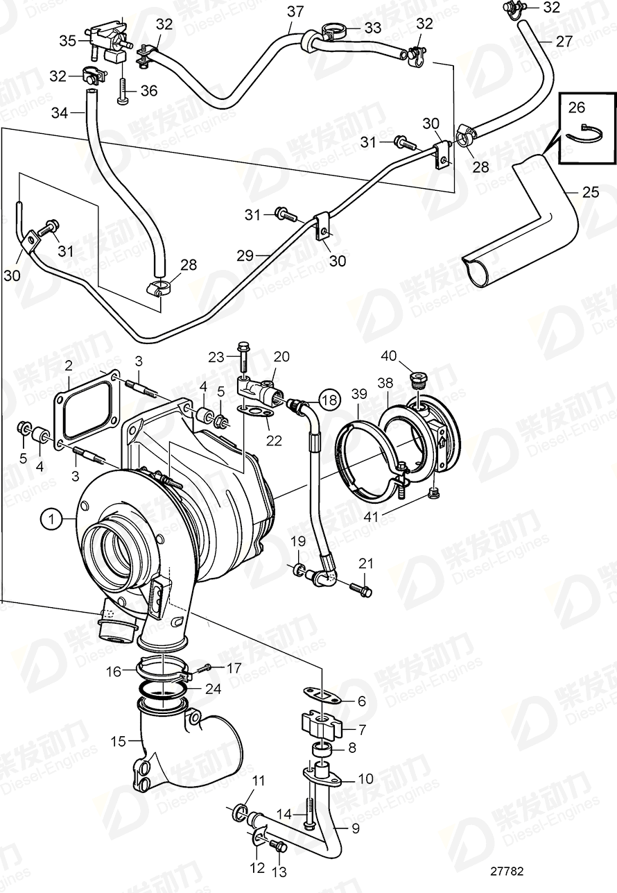 VOLVO Flange screw 996061 Drawing